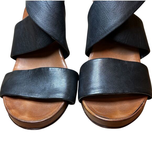 Theory Leather Strappy High Heels Black Size 39.5 - Picture 9 of 12